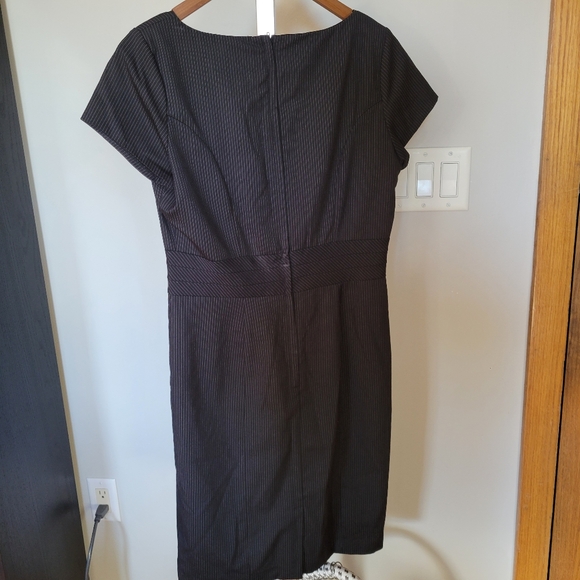 H&M Black with White Pinstripes Office Professional Dress - Picture 3 of 5